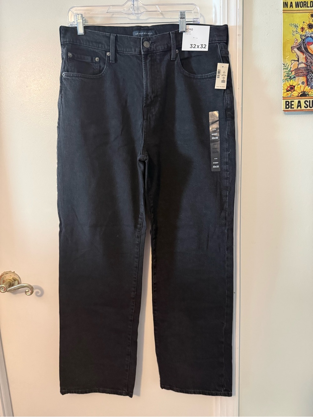 Aeropostale Men's Black Relaxed Jeans